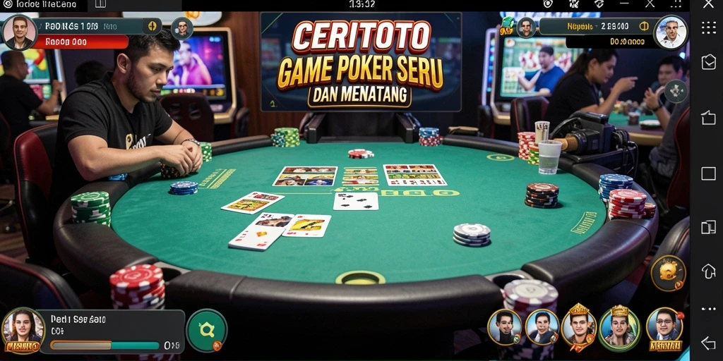 Gameplay seru Poker di CERITOTO dengan tampilan grafis yang menarik.
