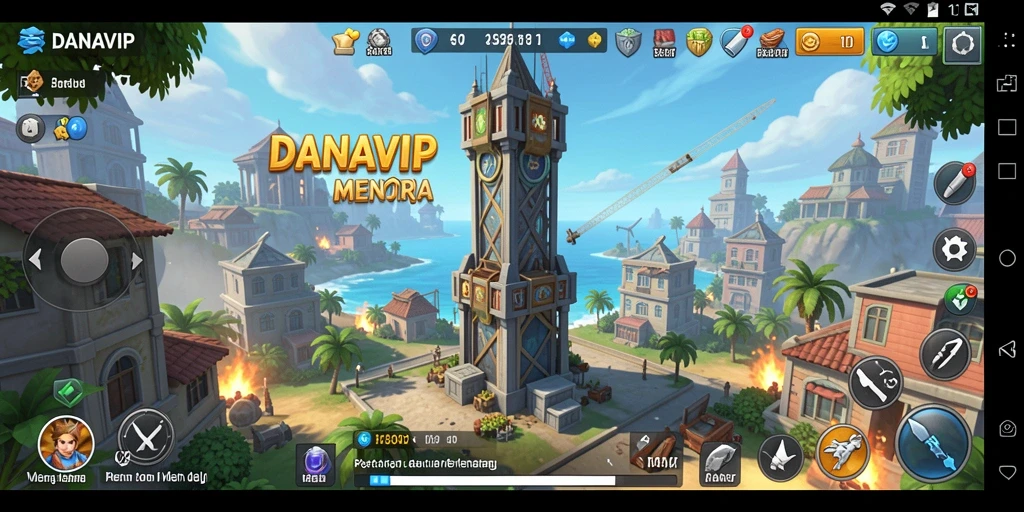 Screenshot gameplay menampilkan aksi seru Tower Defense di DANAVIP.