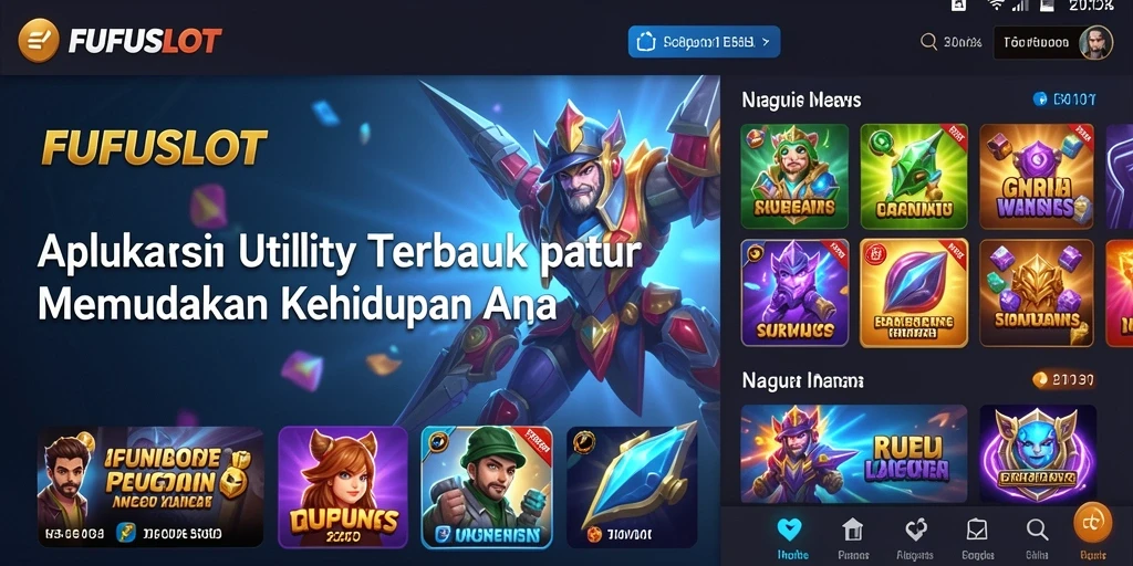 Tampilan antarmuka aplikasi FUFUSLOT yang sederhana dan intuitif.