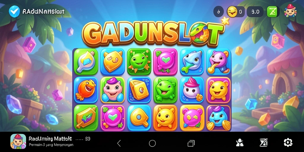 Tampilan menarik gameplay GADUNSLOT dengan kombinasi penuh warna.