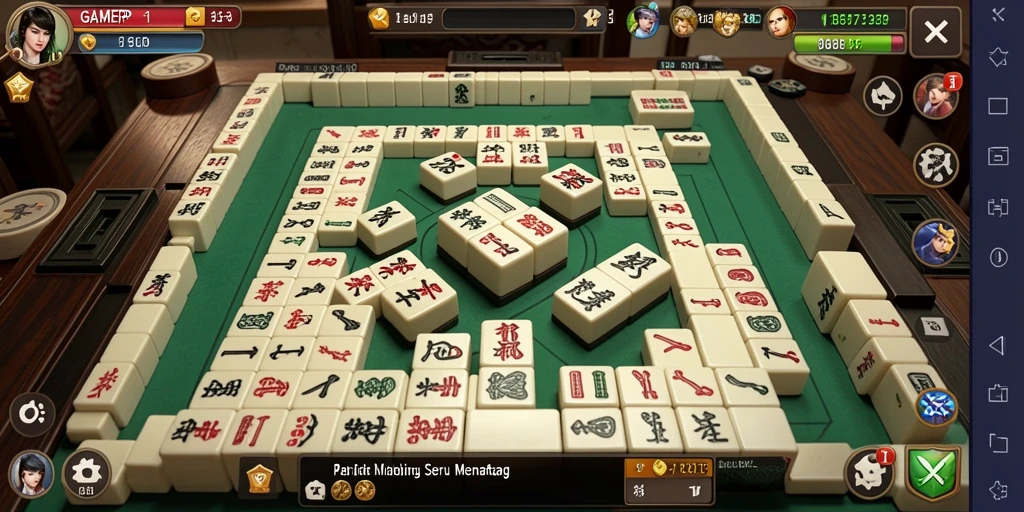 Tampilan gameplay Mahjong yang mengasyikkan di GAMERP.