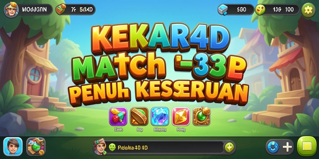 Tangkapan layar gameplay KEKAR4D yang menampilkan momen seru mencocokkan.