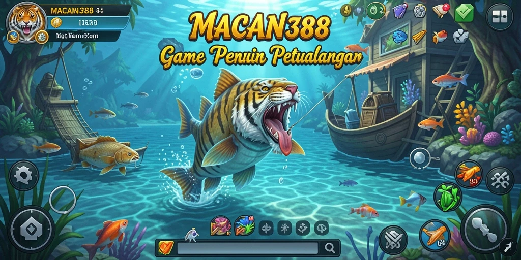 Screenshot gameplay <strong>MACAN388</strong> menampilkan pengalaman memancing yang seru dan interaktif.