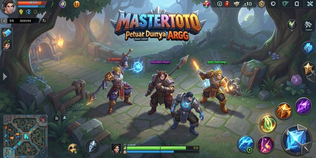 Tampilan gameplay MASTERTOTO yang menampilkan aksi pertarungan epik.