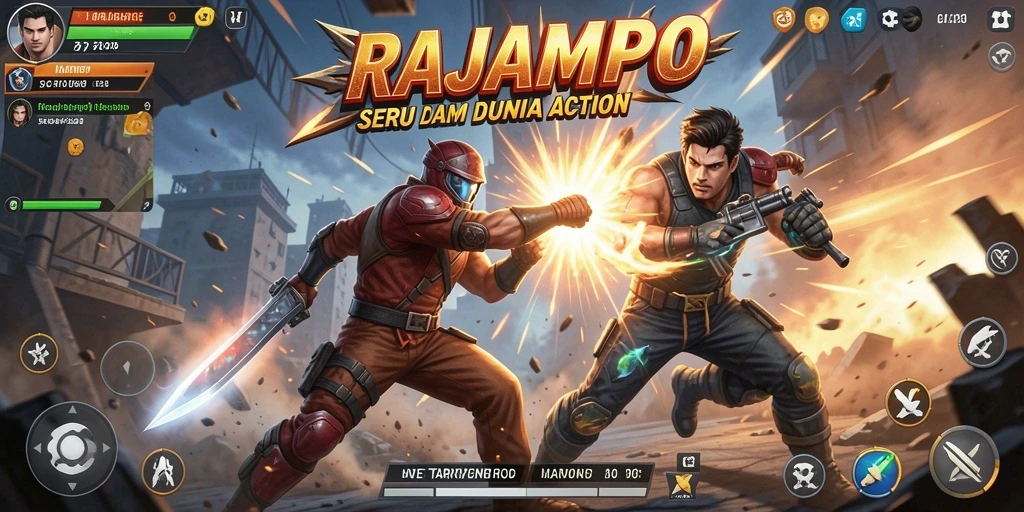 Tampilan gameplay RAJAMPO yang mendebarkan dan mengasyikkan.
