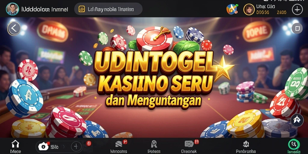 Screenshot gameplay UDINTOGEL menampilkan suasana kasino yang seru.