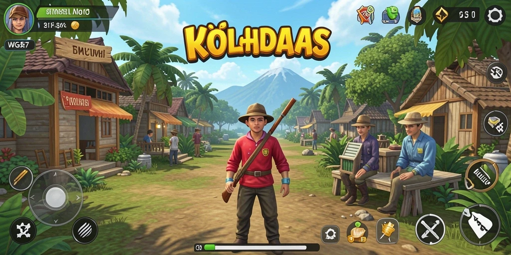 Screenshot utama dari gameplay WG87 menampilkan interaksi karakter yang menarik dan lingkungan yang realtime.